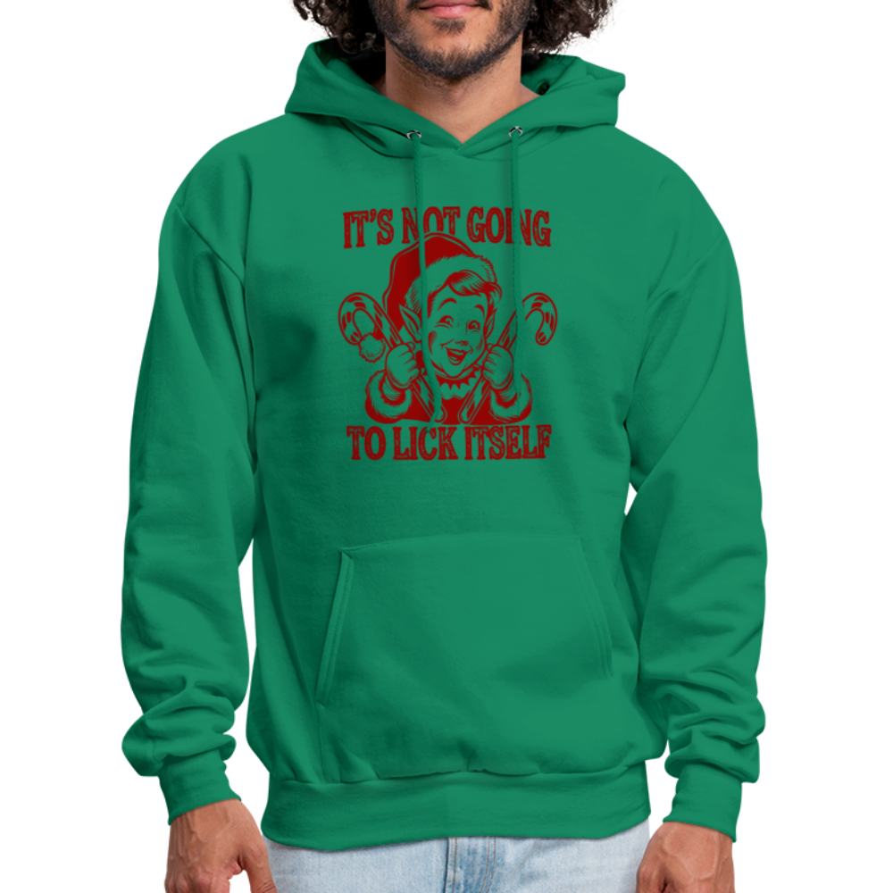 It's Not Going To Lick Itself (Naughty Christmas Elf) Hoodie - kelly green