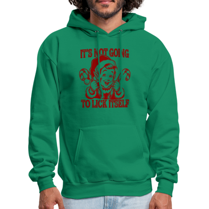 It's Not Going To Lick Itself (Naughty Christmas Elf) Hoodie - kelly green