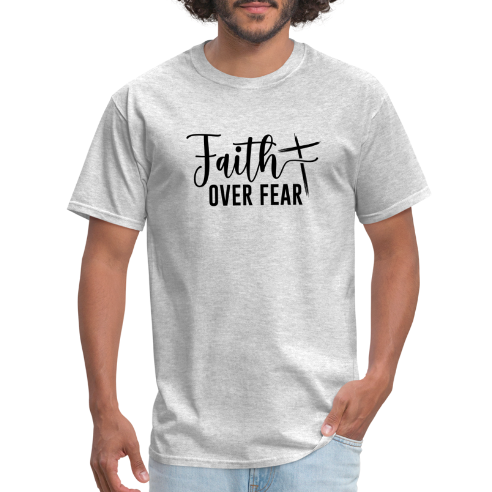 Faith Over Fear T-Shirt - heather gray