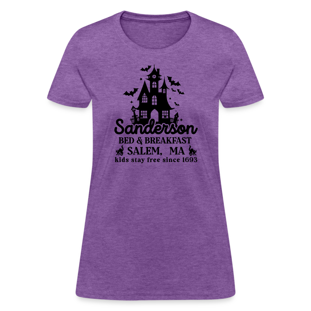 Sanderson Bed & Breakfast Salem MA Women's Contoured T-Shirt (Halloween) - purple heather