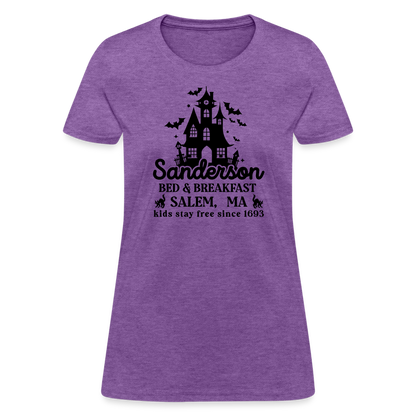 Sanderson Bed & Breakfast Salem MA Women's Contoured T-Shirt (Halloween) - purple heather