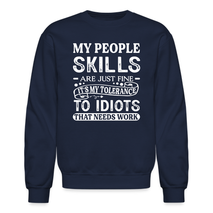 My People Skills Are Just Fine Sweatshirt - navy