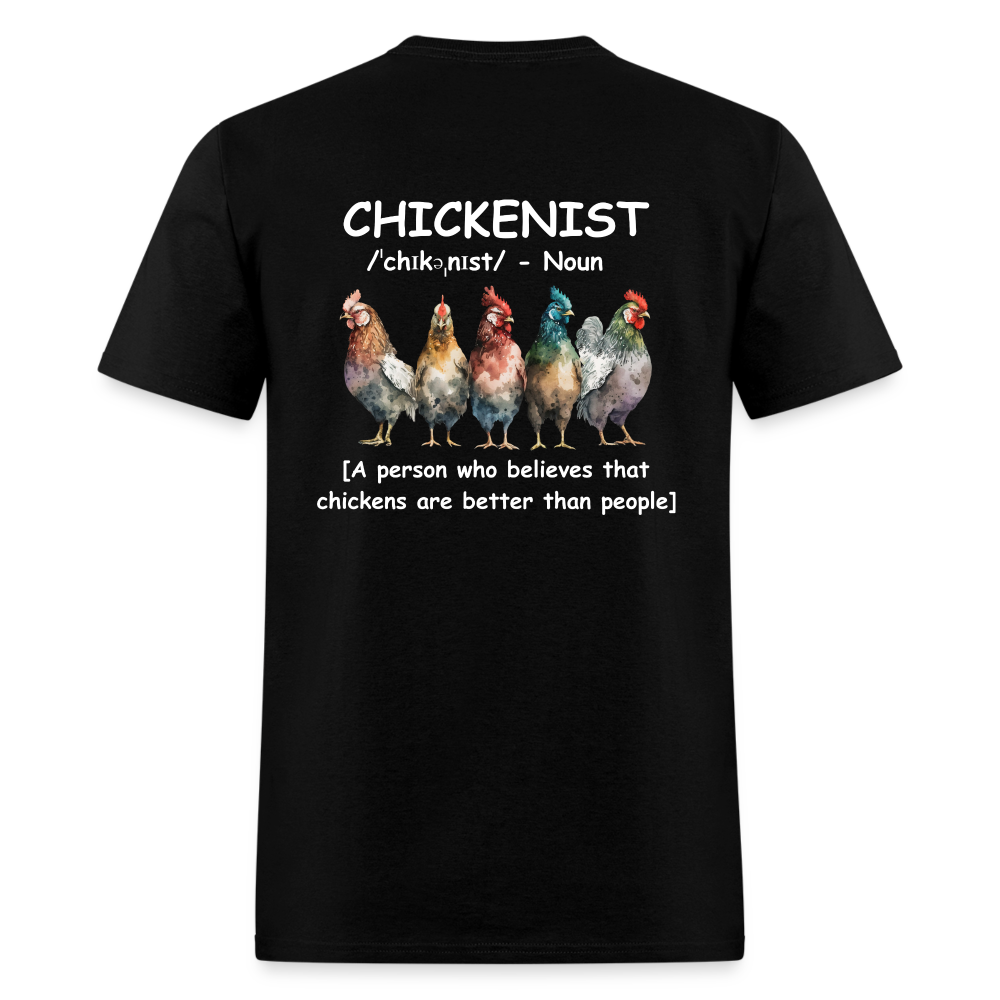 Chickenist T-Shirt (double sided print) - black