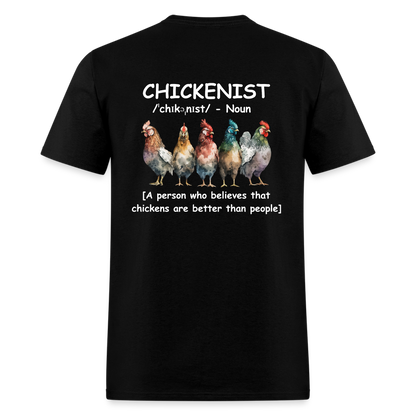 Chickenist T-Shirt (double sided print) - black