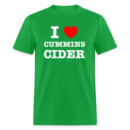 I Heart Cummins Cider T-Shirt - bright green