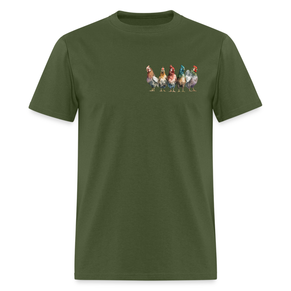 Chickenist T-Shirt (double sided print) - military green