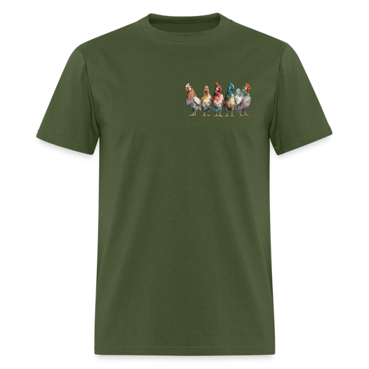 Chickenist T-Shirt (double sided print) - military green