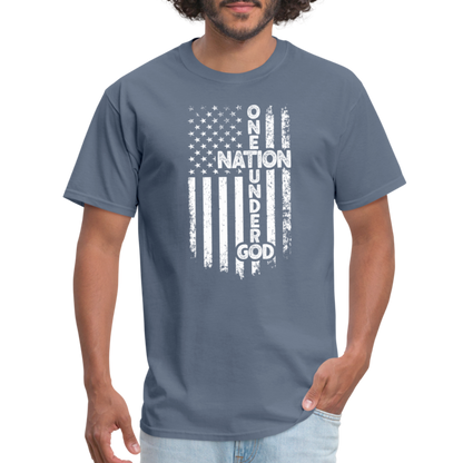 One Nation Under God T-Shirt - denim