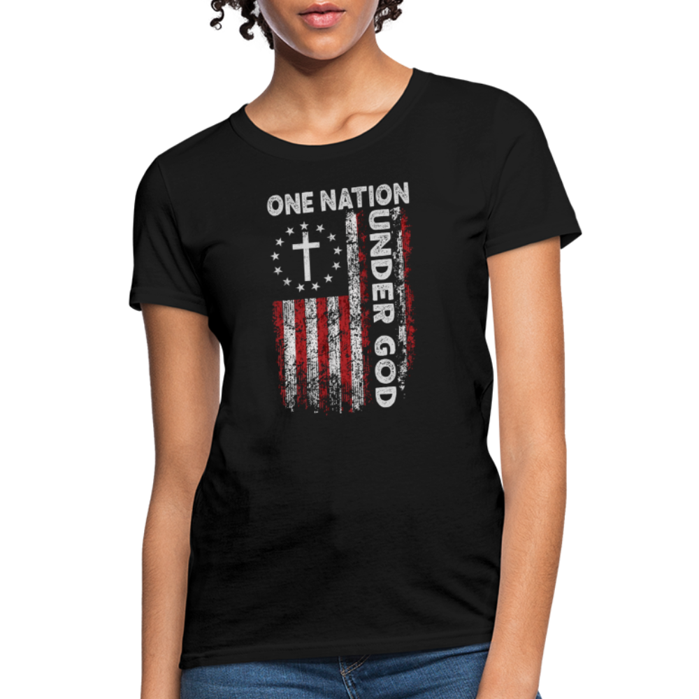 One Nation Under God Women's T-Shirt - black