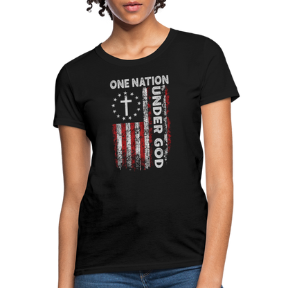 One Nation Under God Women's T-Shirt - black