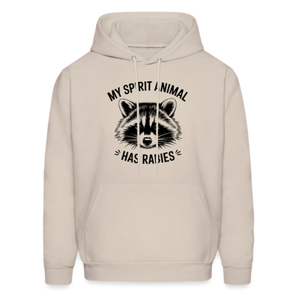 My Spirit Animal Has Rabies Hoodie - Sand