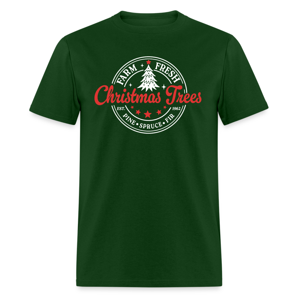 Farm Fresh Christmas Trees T-Shirt - forest green