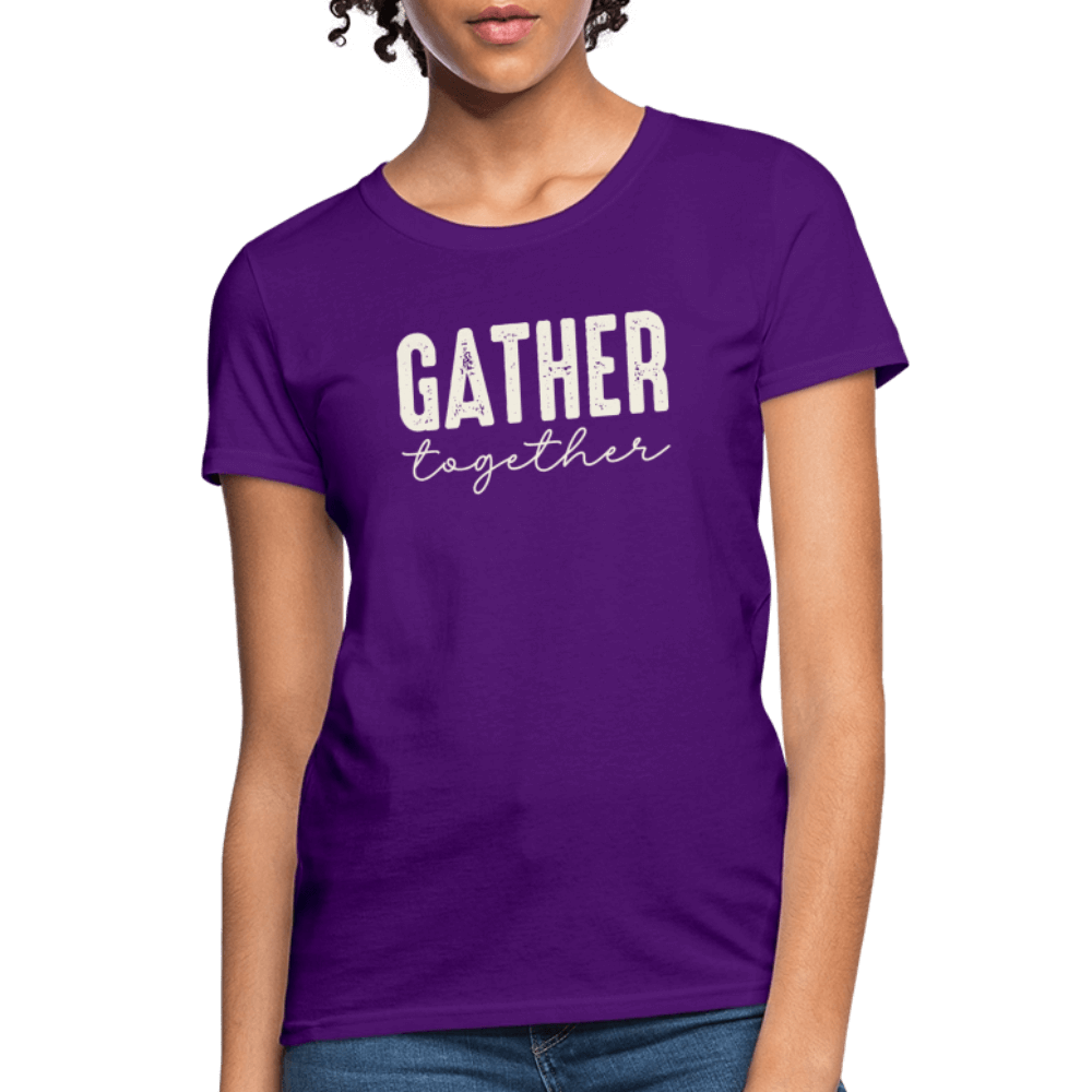 Gather Together (Thanksgiving) Women's T-Shirt Color: pink