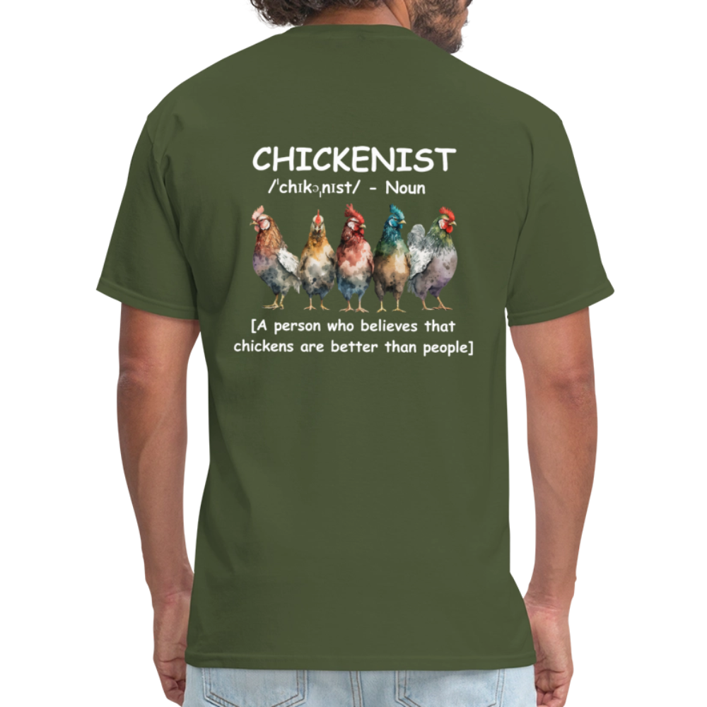 Chickenist T-Shirt (double sided print) - military green