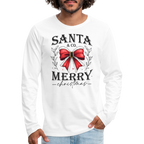 Merry Christmas Santa & Co Men's Premium Long Sleeve T-Shirt - white