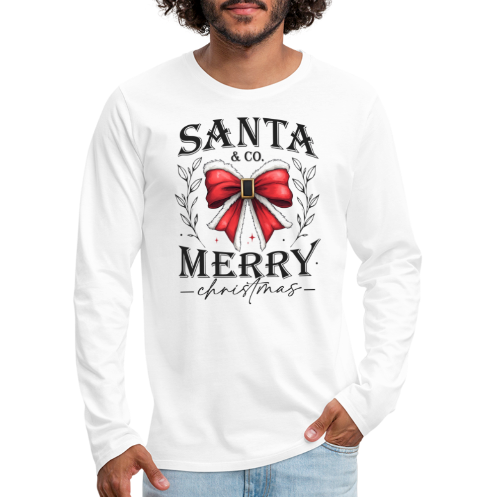 Merry Christmas Santa & Co Men's Premium Long Sleeve T-Shirt - white