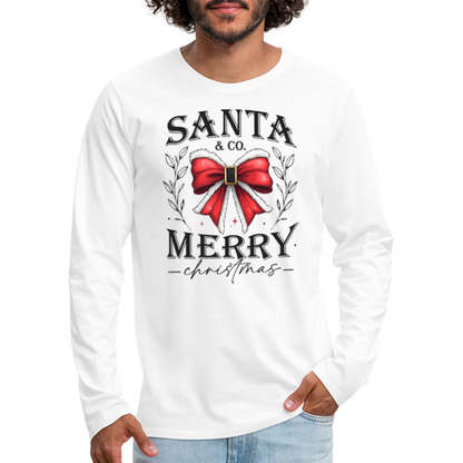 Merry Christmas Santa & Co Men's Premium Long Sleeve T-Shirt - white