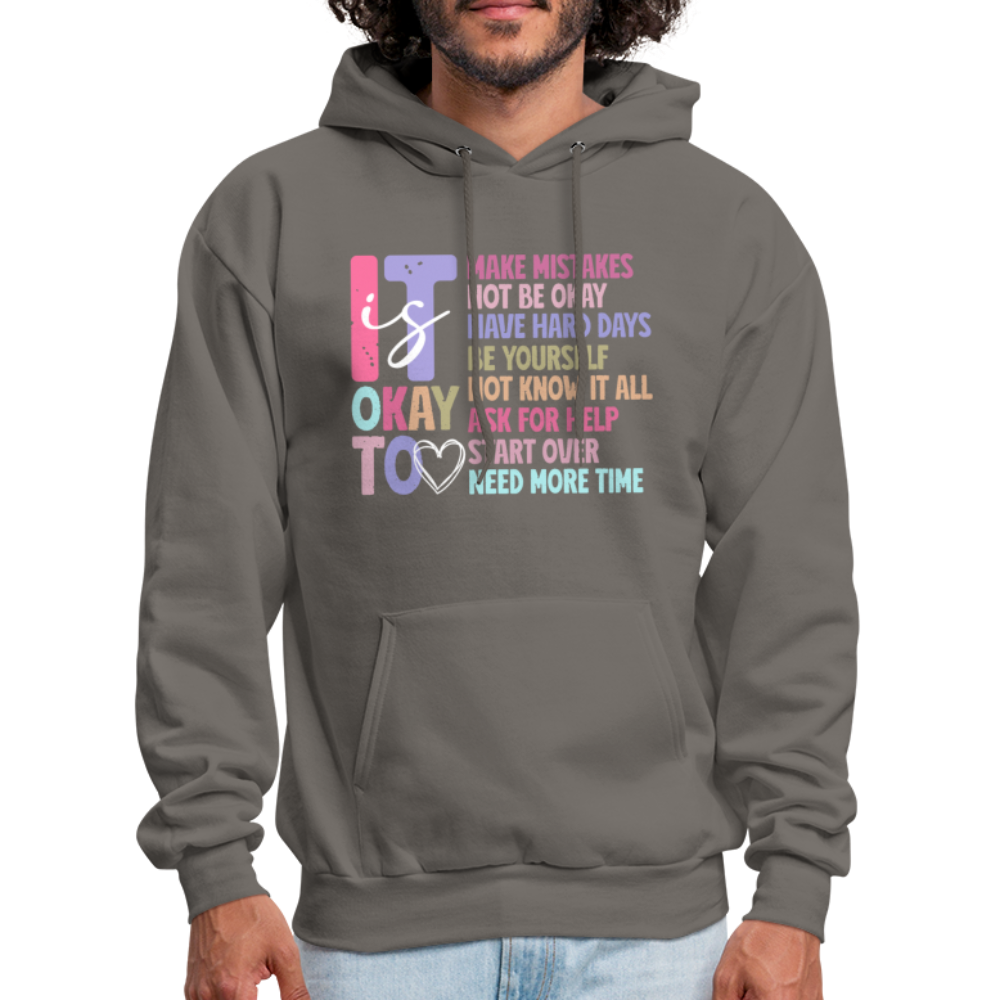 It Is Ok (Motivation Support) Hoodie - asphalt gray