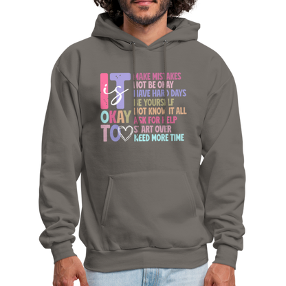 It Is Ok (Motivation Support) Hoodie - asphalt gray