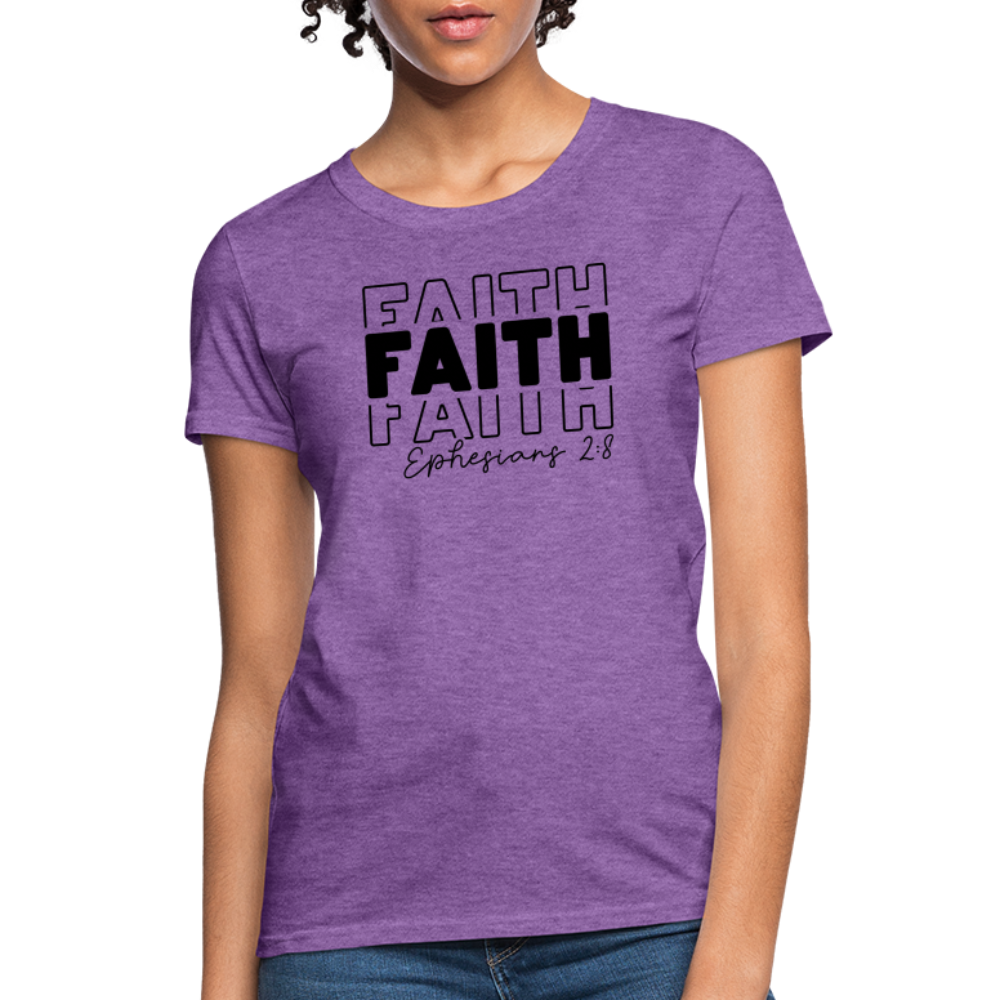 Faith Ephesians 2:8 Women's T-Shirt - purple heather