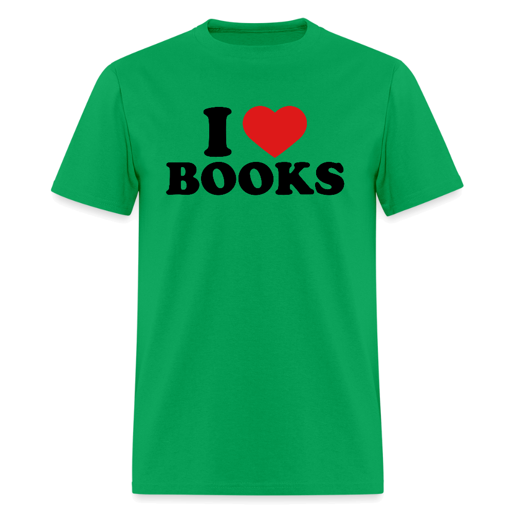 I Love Books T-Shirt Color: bright green