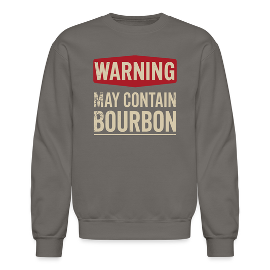 Warning May Contain Bourbon Sweatshirt - asphalt gray