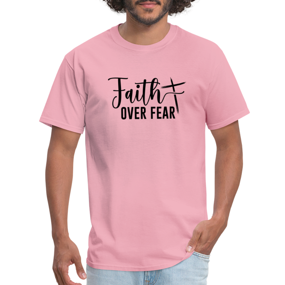 Faith Over Fear T-Shirt - pink