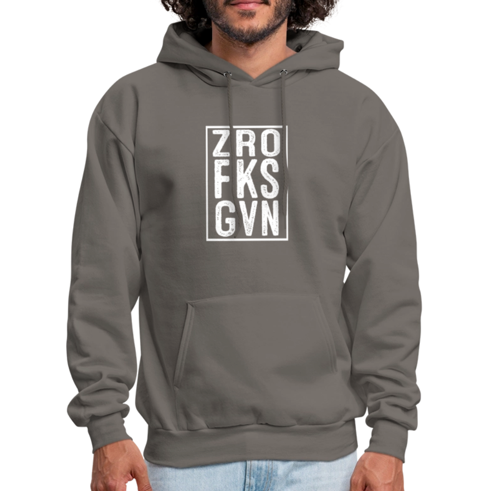 ZRO FKS GVN (Zero Fucks Given) Hoodie - asphalt gray