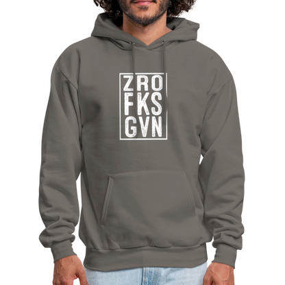 ZRO FKS GVN (Zero Fucks Given) Hoodie - asphalt gray