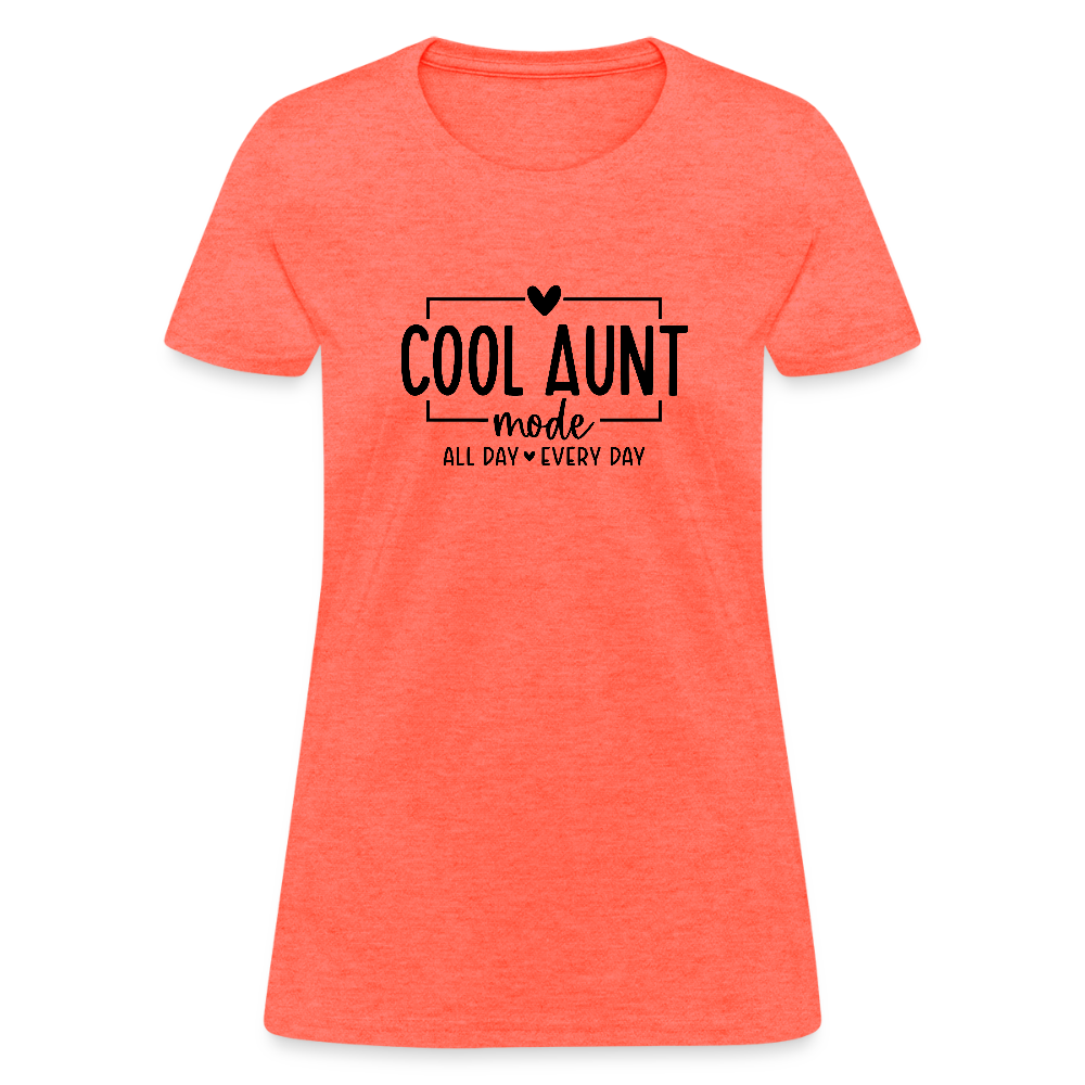 Cool Aunt Mode Women's T-Shirt - heather coral