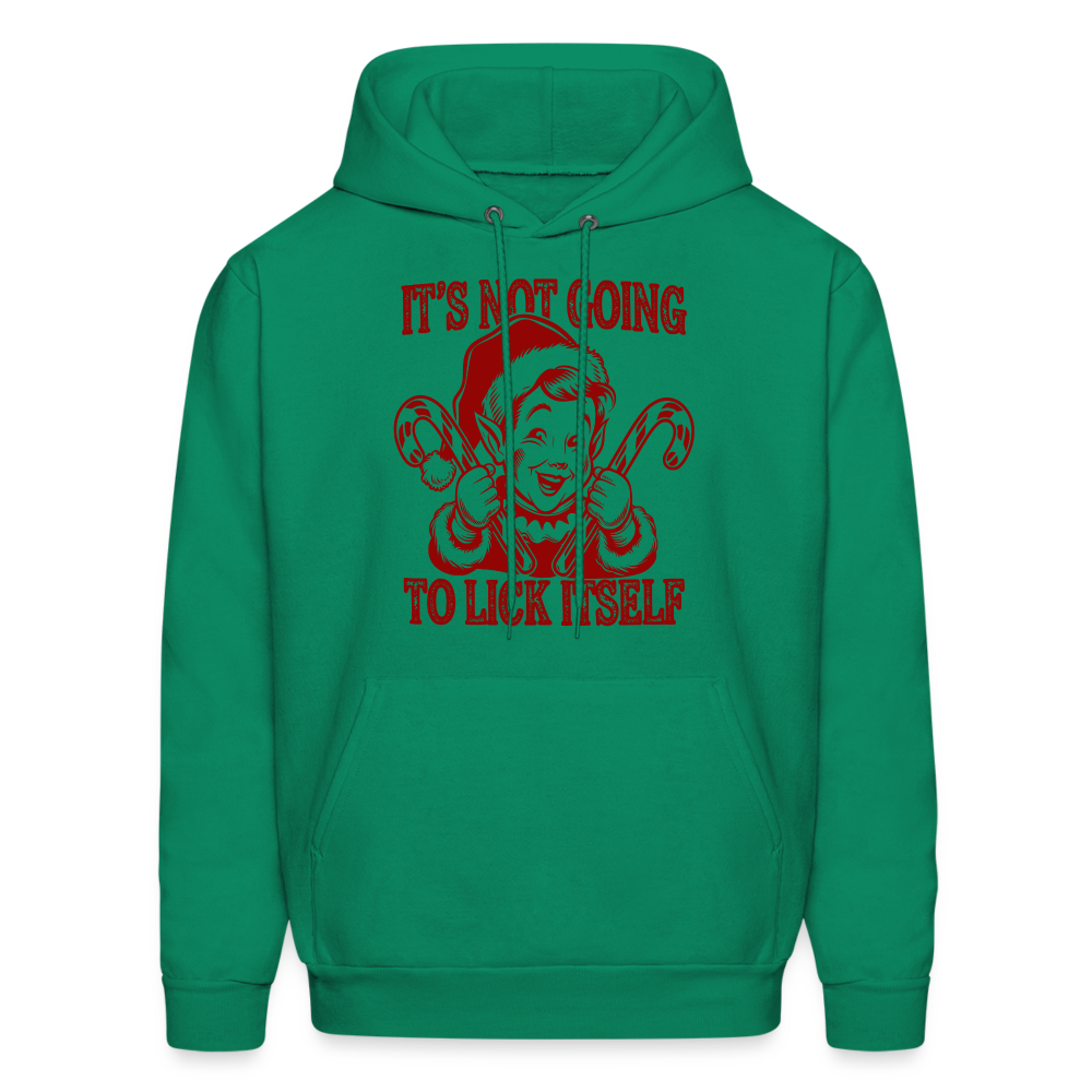 It's Not Going To Lick Itself (Naughty Christmas Elf) Hoodie - kelly green