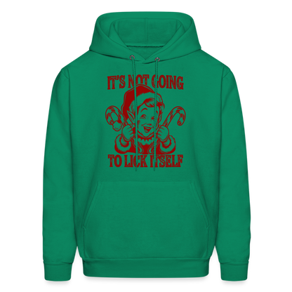 It's Not Going To Lick Itself (Naughty Christmas Elf) Hoodie - kelly green