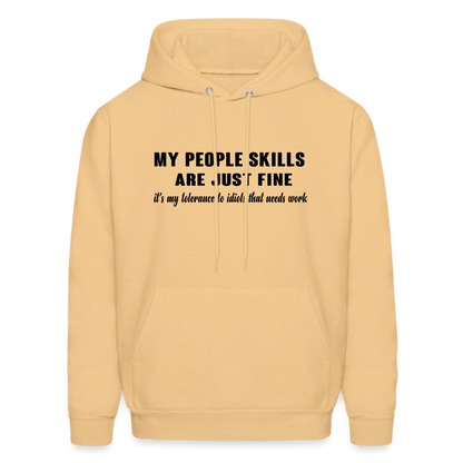 It's My Tolerance To Idiots That Needs Work Hoodie - light yellow