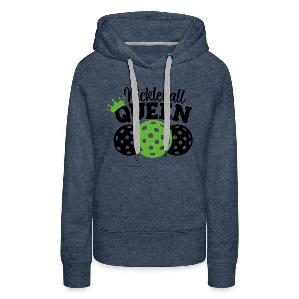 Pickleball Queen Women's Premium Hoodie - heather denim