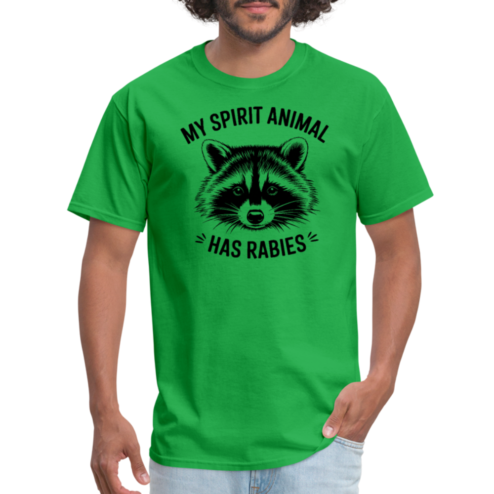 My Spirit Animal Has Rabies T-Shirt - bright green