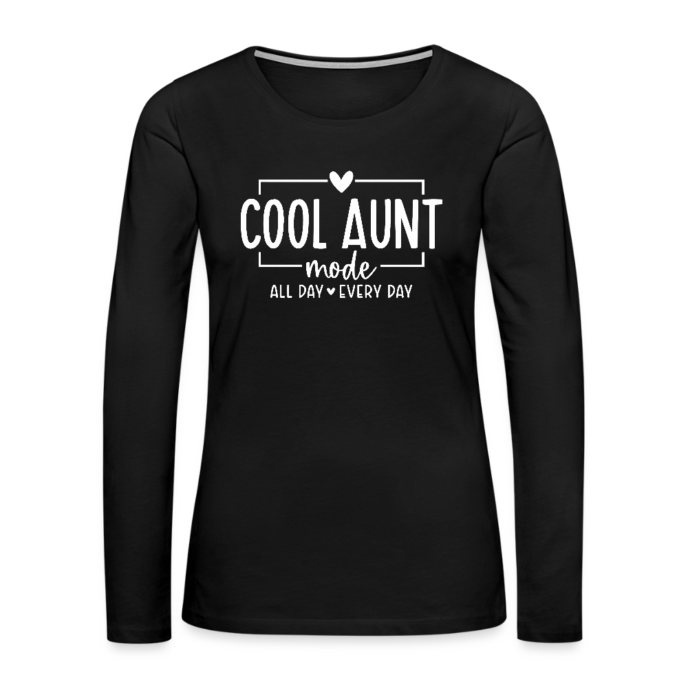 Cool Aunt Mode Women's Premium Long Sleeve T-Shirt - black