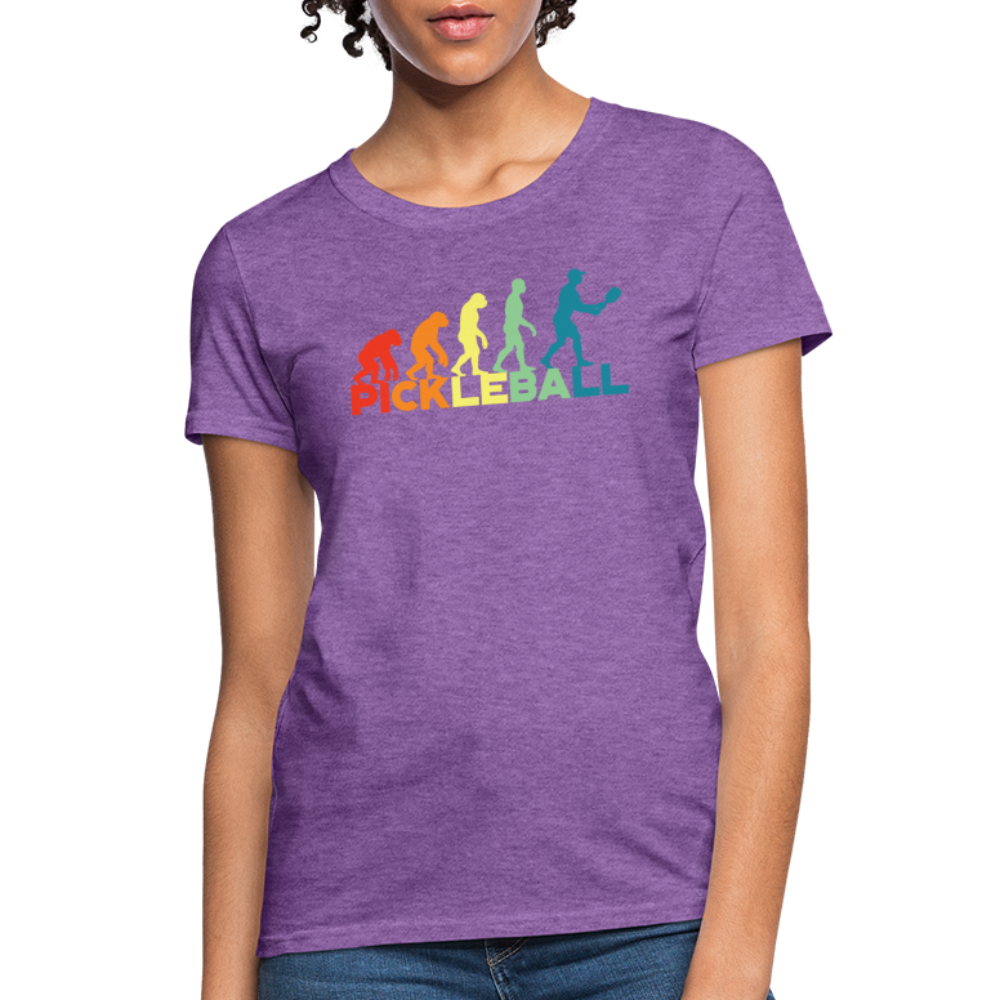 Pickleball Evolution Women's Contoured T-Shirt - purple heather