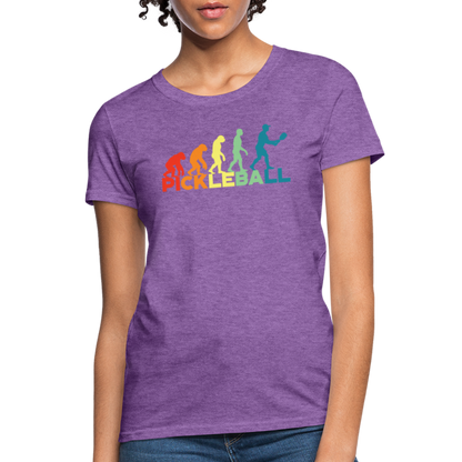 Pickleball Evolution Women's Contoured T-Shirt - purple heather