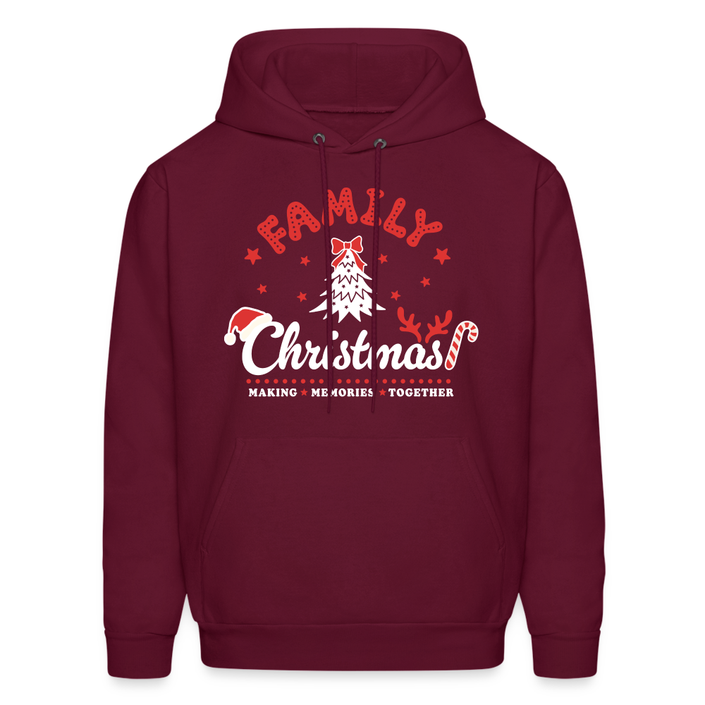 Family Christmas Making Memories Together Hoodie - burgundy