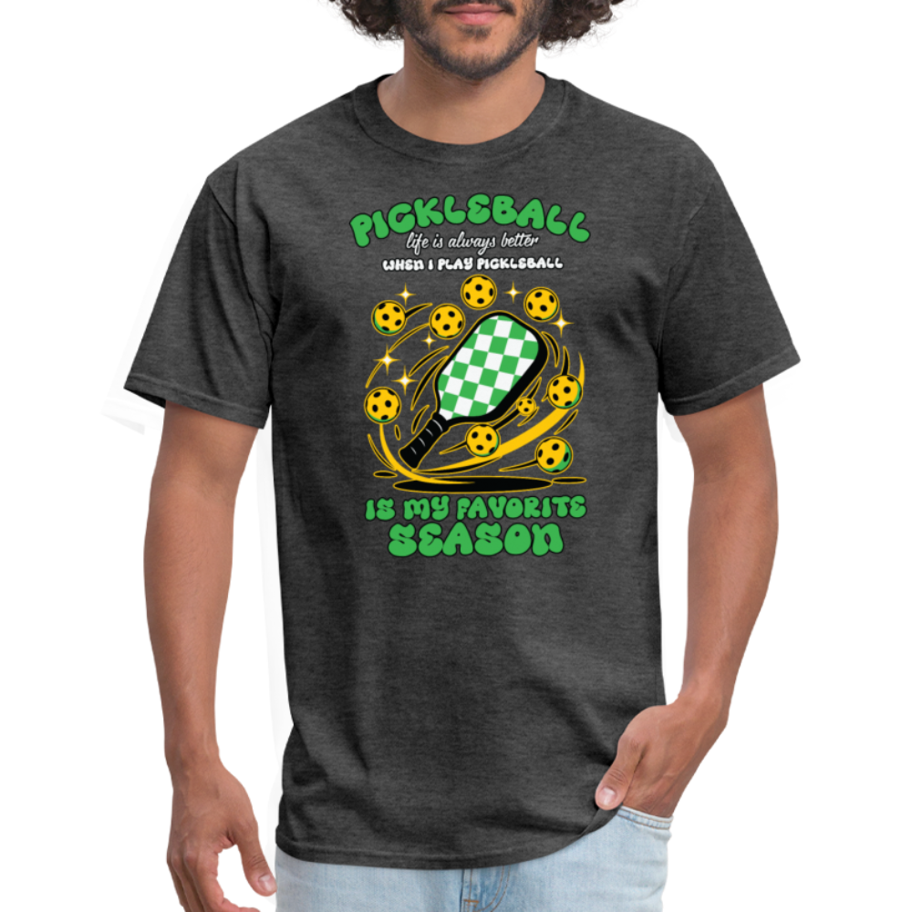 Pickleball Is My Favorite Season T-Shirt - heather black