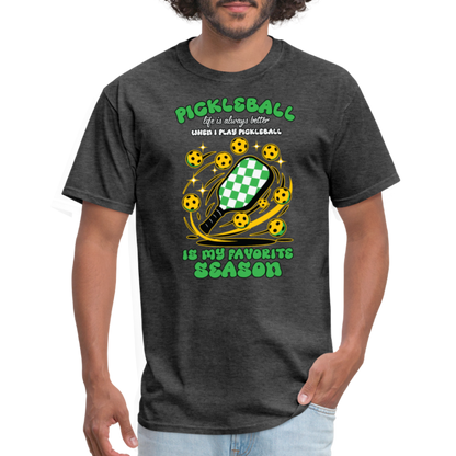 Pickleball Is My Favorite Season T-Shirt - heather black