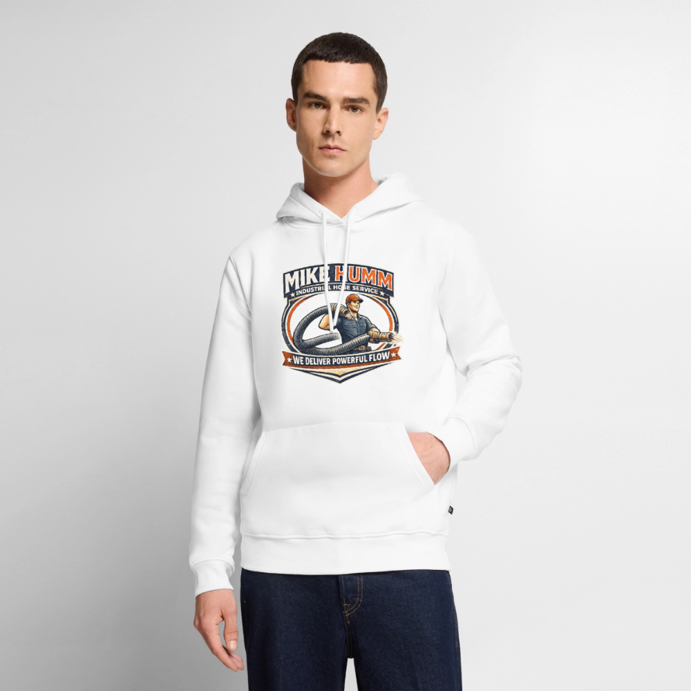 Mike Humm Industrial Hose Hoodie Funny Adult Humor - white