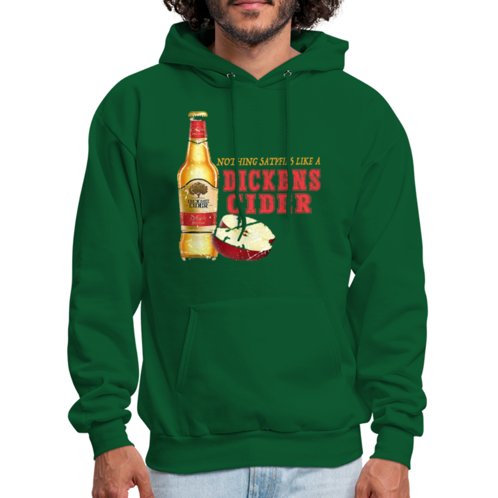 Nothing Satisfies Like A Dickens Cider Hoodie - forest green