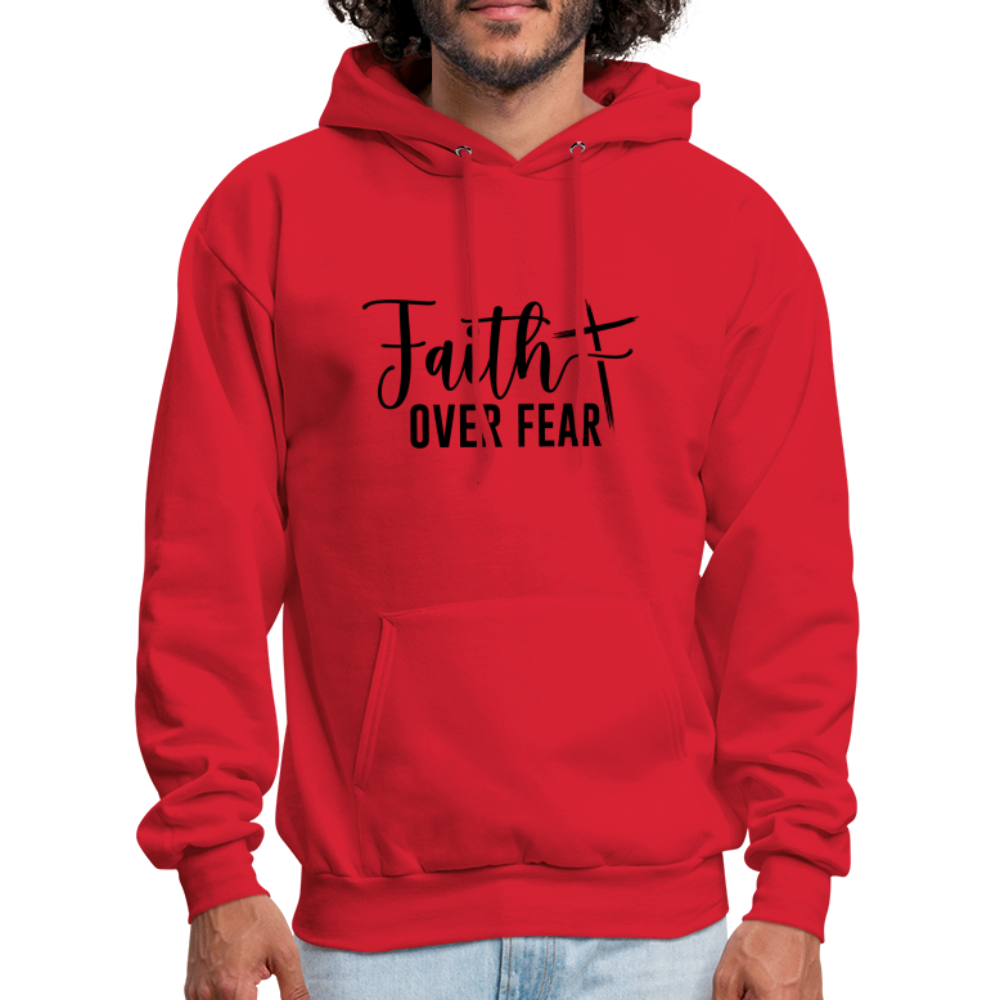 Faith Over Fear Hoodie - red