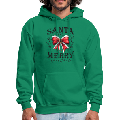 Merry Christmas Santa & Co Hoodie - kelly green