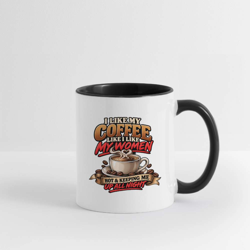 I Like My Coffee Like I Like My Women Funny Coffee Mug Color: White/Black