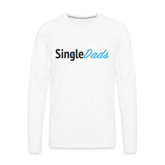 SingleDads Men's Premium Long Sleeve T-Shirt - white