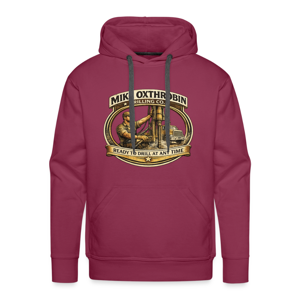 Mike Oxthrobin Drilling Co Hoodie Funny Adult Humor Gear Color: burgundy