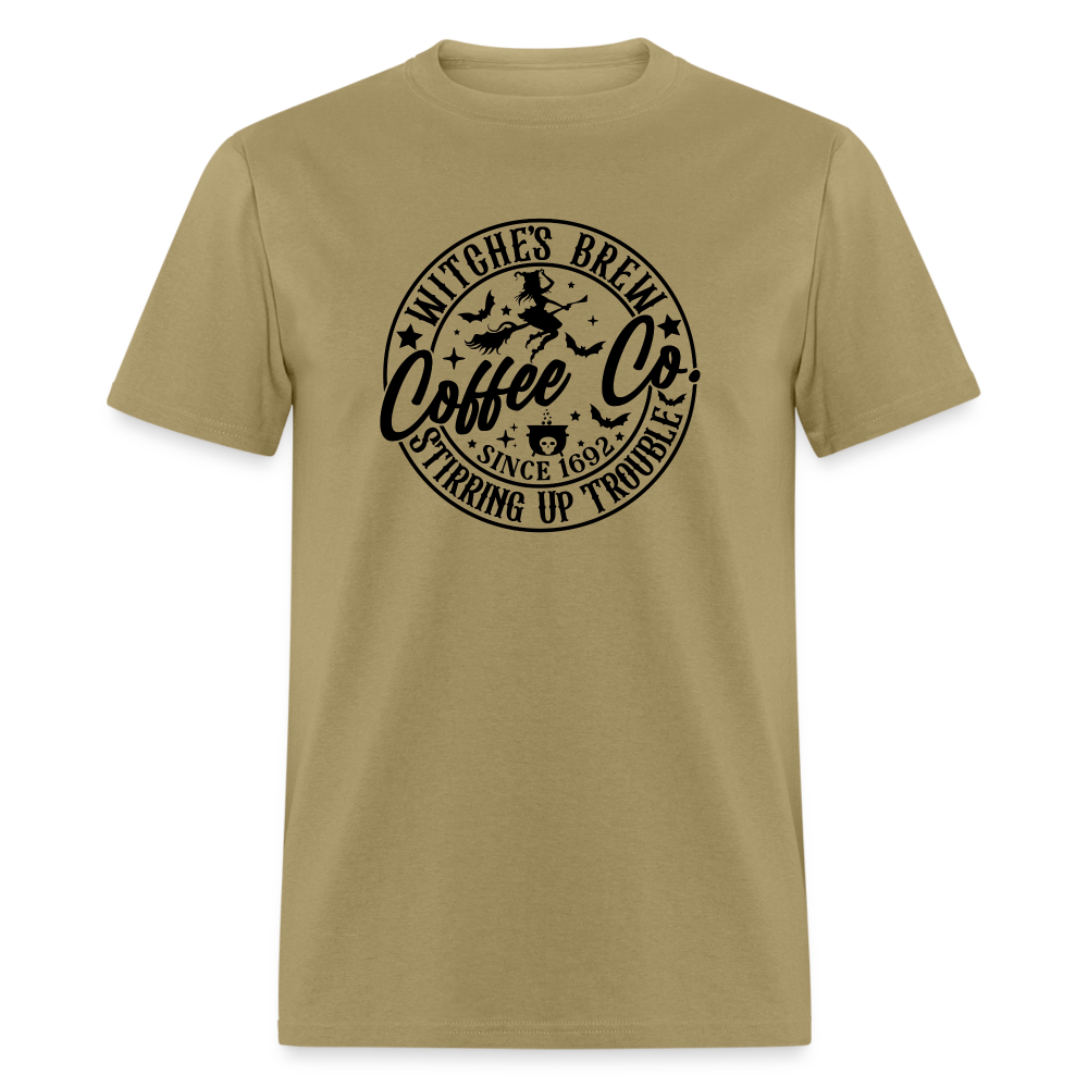 Witches Brew Coffee Co (Halloween) T-Shirt - khaki