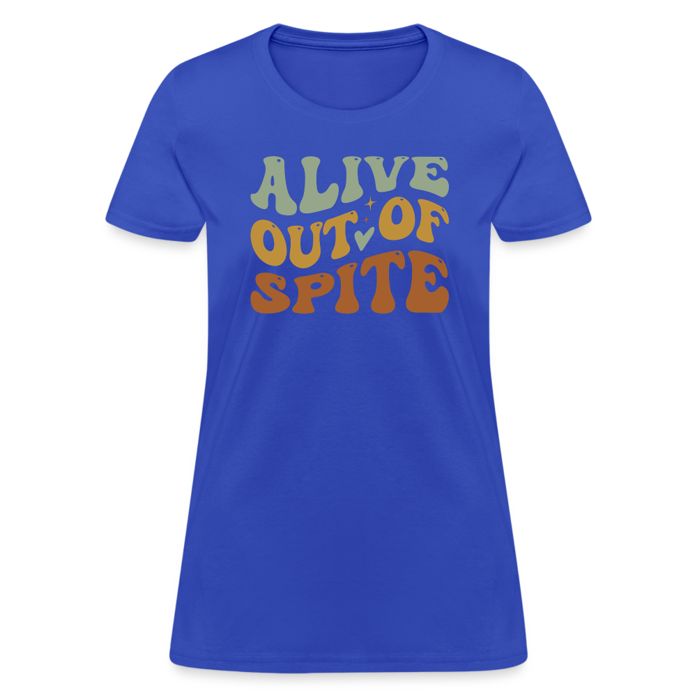 Alive Out Of Spite Women's T-Shirt - royal blue